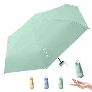 【色: グリーン】日傘 折りたたみ傘 超軽量220g スマホサイズ UVカット率(その他)