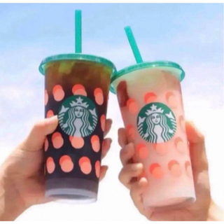 スターバックスコーヒー(Starbucks Coffee)の日本未発売　ベンティ サイズ　スターバックス　リユーザブル　カップ　水玉(タンブラー)