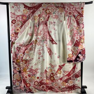 振袖 身丈166.5cm 裄丈66.5cm 正絹 美品 名品 【中古】(着物)