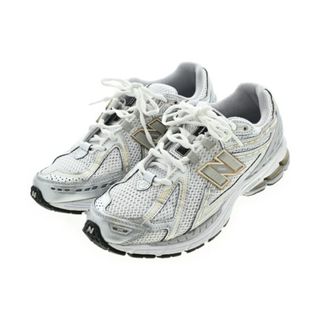 ニューバランス(New Balance)のNew Balance スニーカー 27cm シルバーx白xゴールド 【古着】【中古】(スニーカー)