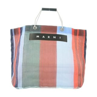 マルニ(Marni)のMARNI マルニ トートバッグ - 水色x茶x緑等(ストライプ) 【古着】【中古】(トートバッグ)