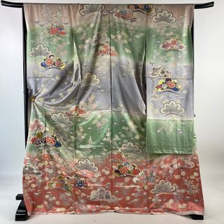 振袖 身丈176.5cm 裄丈67.5cm 正絹 秀品 【中古】(着物)