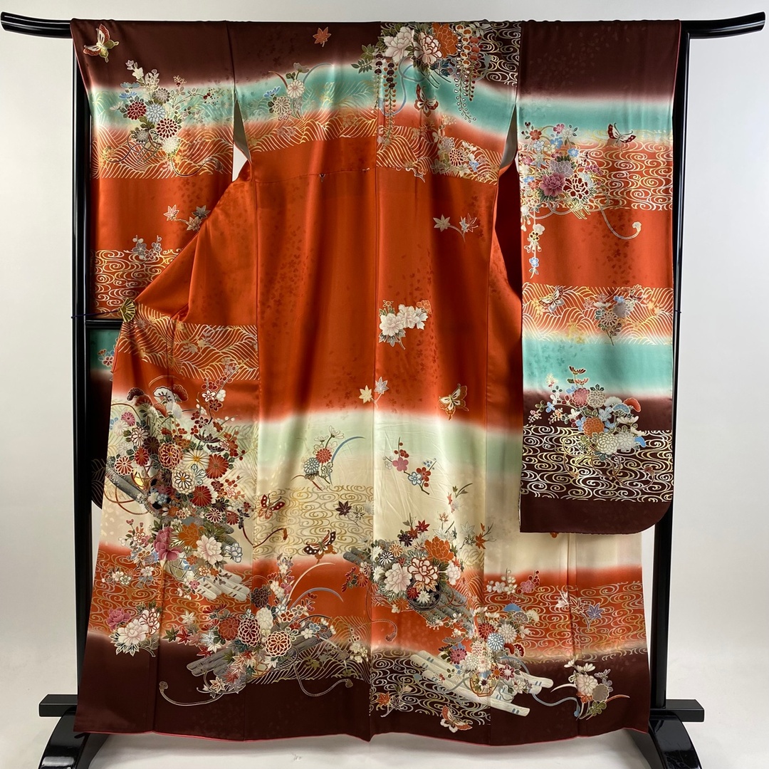 振袖 身丈164cm 裄丈68cm 正絹 秀品 【中古】