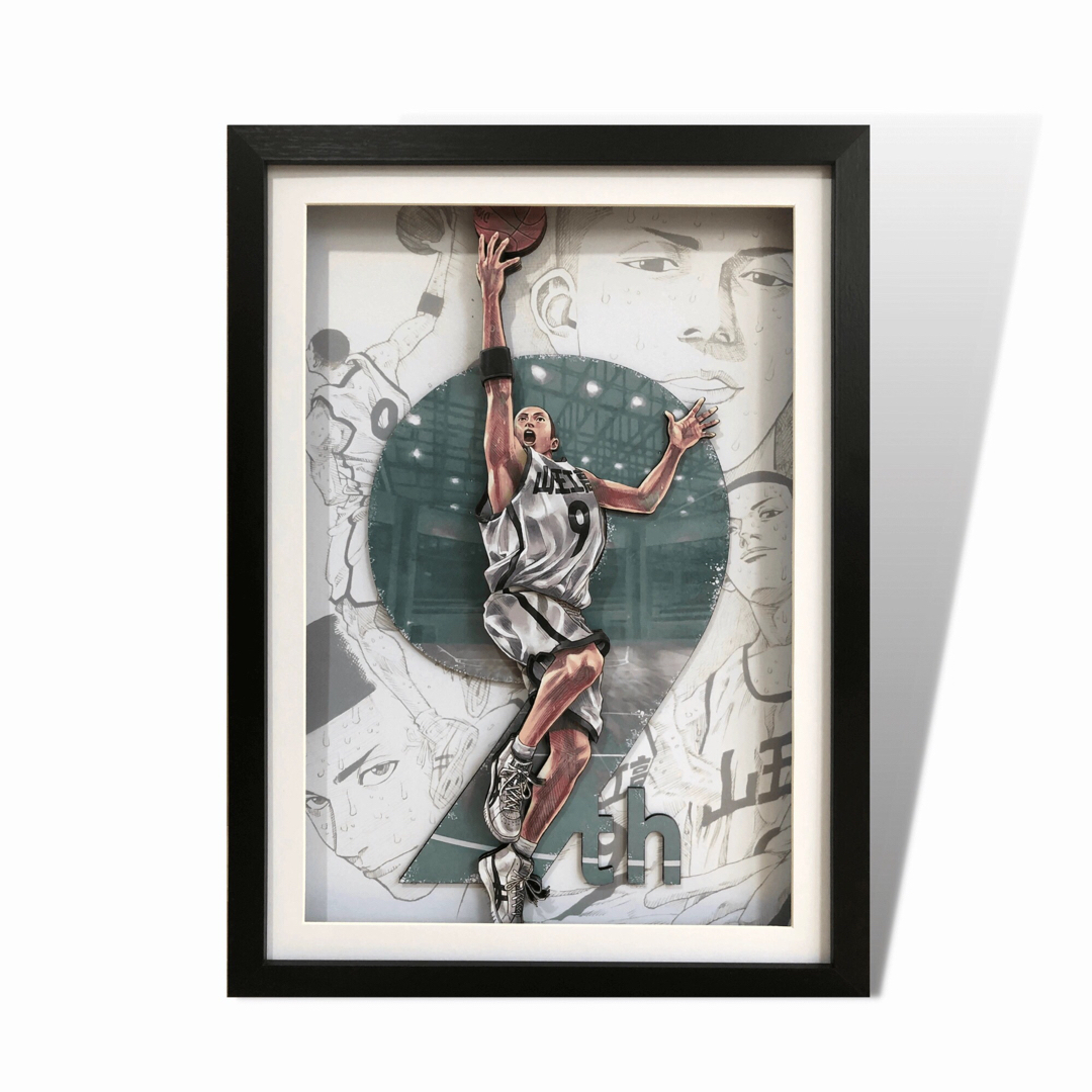 🏀スラムダンク SLAM DUNK 沢北栄治 山王 立体 3D アート 絵画の 🏀スラムダンク SLAM DUNK 沢北栄治 山王 立体 3D アート 絵画の