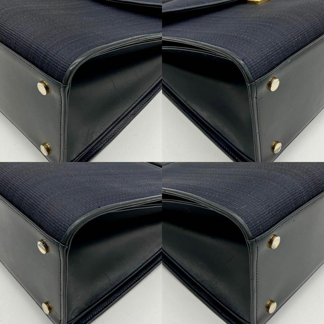 COMTESSE】ハンドバッグ ホースヘア ゴールド金具 ネイビー バッグ COMTESSE】ハンドバッグ ホースヘア ゴールド金具 ネイビー バッグ