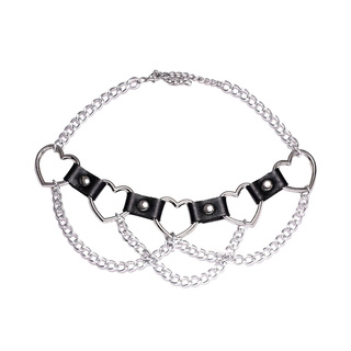 エイト(8iGHT)のMULTI-CHAIN LEATHER CHOCKER チョーカー　ネックレス(ネックレス)