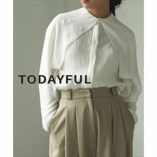 トゥデイフル(TODAYFUL)の【送料無料】TODAYFUL クレープケープシャツ デザインブラウス トップス(シャツ/ブラウス(長袖/七分))