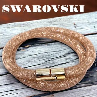 スワロフスキー(SWAROVSKI)のスワロフスキー ブレスレット スターダスト ダブルブレス  ローズピンク(ブレスレット/バングル)