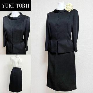 ユキトリイインターナショナル(YUKI TORII INTERNATIONAL)の◎当日発送可能【美品】ユキトリイ　高級喪服礼服　立体的襟　コサージュ(礼服/喪服)