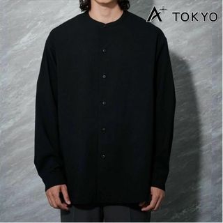 【送料無料】A+TOKYO リラックスオーバーサイズシャツ size2 ブラック(シャツ)