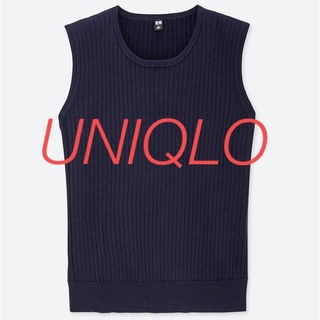 ユニクロ(UNIQLO)のUNIQLO カットスーピマコットンノースリーブセーター(Tシャツ(半袖/袖なし))