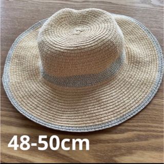 ベビーギャップ(babyGAP)の麦わら帽子　シルバー　48〜50cm(帽子)