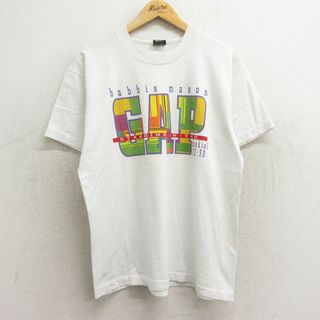 フルーツオブザルーム(FRUIT OF THE LOOM)のL★古着 フルーツオブザルーム 半袖 ビンテージ ロック バンド Tシャツ メンズ 90年代 90s バビーメイソン クルーネック USA製 白 ホワイト 24may27 中古(Tシャツ/カットソー(半袖/袖なし))