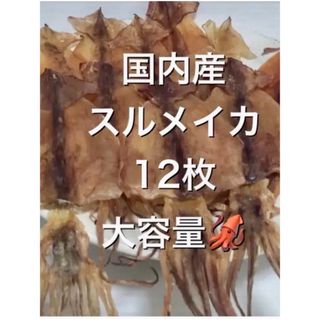 北海道産スルメイカ12枚セット おつまみ　珍味　あたりめ　するめいか　北海するめ