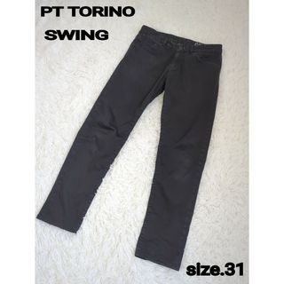 PT TORINO SWING 31 黒　テーパード　コットン　ストレッチ　干場(デニム/ジーンズ)