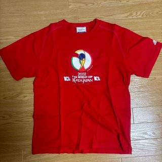 アディダス(adidas)のadidas 　2002　ワールドカップ　W杯　日韓　Tシャツ　赤　レッド(Tシャツ/カットソー(半袖/袖なし))