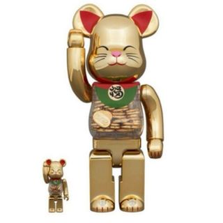 メディコムトイ(MEDICOM TOY)のBE@RBRICK 招き猫 小判 開運 金メッキ 100％ & 400％(その他)