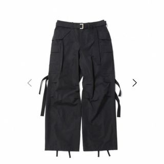 sacai 22AW ベルテッド ポリエステル ミリタリー カーゴ パンツ 