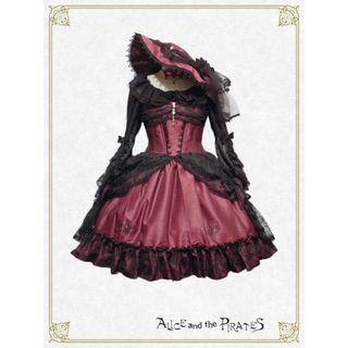 アリスアンドザパイレーツ(ALICE and the PIRATES)のA2アリスアンドザパイレーツ　Lace masquerade JSK フルセット(ひざ丈ワンピース)