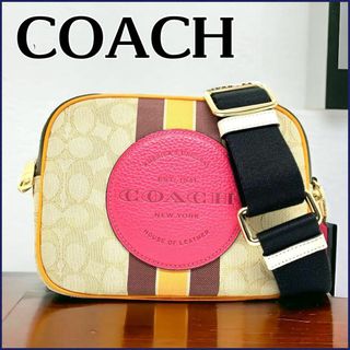 コーチ(COACH)のCOACH ミニ デンプシー ショルダーバッグ キャンバス レザーシグネチャー(ショルダーバッグ)