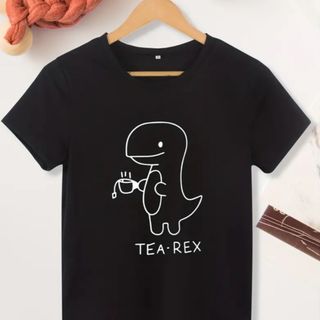 【新品・未使用】恐竜プリント Tシャツ ユニセックス 半袖 コットン Mサイズ(Tシャツ(半袖/袖なし))