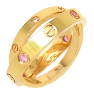 カルティエ(Cartier)のカルティエ ビー ラブ リング #51 CRB4209751 Au750（K18PG） レディース CARTIER 【中古】 【ジュエリー】(リング(指輪))