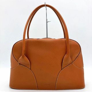 ロエベ(LOEWE)の【LOEWE】ハンドバッグ　ロゴ型押し　ヴィンテージ　レザー　ブラウン　肩かけ(ハンドバッグ)