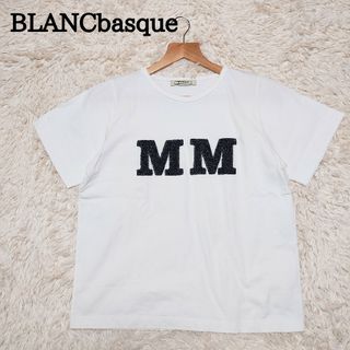 blanc basque - BLANCbasque　ヘビーウェイトTシャツ　ラメ　ハンドル刺繍　白　M