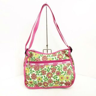 レスポートサック(LeSportsac)のLESPORTSAC(レスポートサック) ショルダーバッグ - ピンク×イエローグリーン×イエロー 花柄 レスポナイロン(ショルダーバッグ)