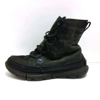 ソレル(SOREL)のSOREL(ソレル) ショートブーツ メンズ - ダークグレー×黒 スエード(ブーツ)