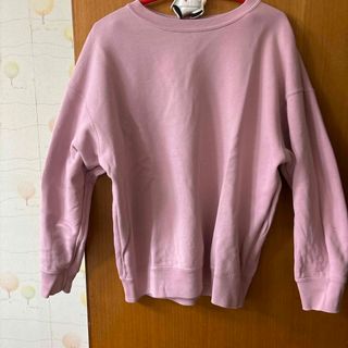 ユニクロ(UNIQLO)のuniqlo♡スウェットクルー　ピンクM(Tシャツ(長袖/七分))