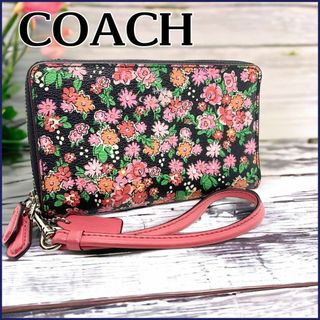 コーチ(COACH)の【COACH】財布/PVC/F57641/フローラルプリント/ダブルファスナー(財布)