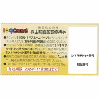 109シネマズ優待券 