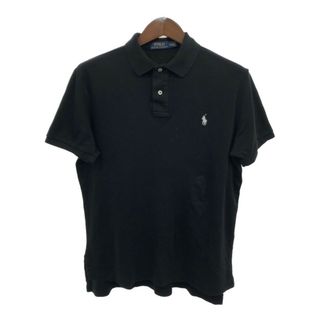 ポロラルフローレン(POLO RALPH LAUREN)のPolo by Ralph Lauren ポロ ラルフローレン ポロシャツ ワンポイント ブラック (メンズ L) 中古 古着 Q7952(ポロシャツ)