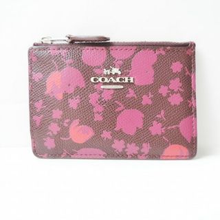 コーチ(COACH)のCOACH(コーチ) コインケース - ボルドー×パープル×レッド パスケース付き/キーリング付き PVC(塩化ビニール)(コインケース)