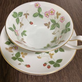 ウェッジウッド(WEDGWOOD)のウェッジウッド　ワイルドストロベリー　ティーカップソーサー(グラス/カップ)