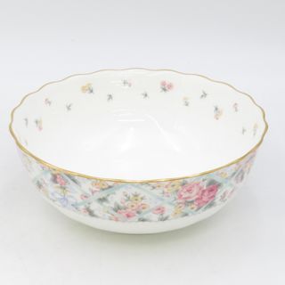 ノリタケ(Noritake)のNORITAKE (ノリタケ) 食器 ウエディングモール 21cmサラダボール 花柄リボン ホワイト グリーン(食器)