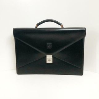 LOEWE - LOEWE(ロエベ) ビジネスバッグ - 黒 本体ロックあり レザー