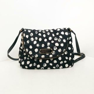 MARC BY MARC JACOBS(マークバイマークジェイコブス) ショルダーバッグ クロスビー キルト ナイロン ディーライト ドット ナターシャ M0006183 黒×アイボリー キルティング ナイロン