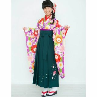 着物袴セット ジュニア用 145～154cm 小町 半衿は白地 NO26076(和服/着物)