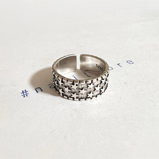 シルバーリング 925 星 リトルスター トゥインクル スタッズ 韓国 指輪⑧(リング(指輪))