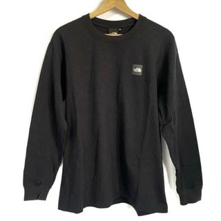 ザノースフェイス(THE NORTH FACE)のTHE NORTH FACE(ノースフェイス) 長袖Tシャツ サイズM メンズ美品  - 黒×白 クルーネック(Tシャツ/カットソー(七分/長袖))