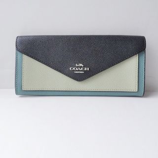 コーチ(COACH)のCOACH(コーチ) 長財布 - 12122 ダークネイビー×ブルー レザー(財布)