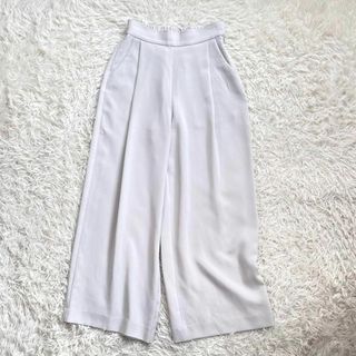 【美品】ソージュ/SOEJU タック ワイド パンツ　ゴムウエスト　M グレー(その他)