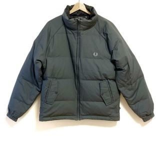 FRED PERRY - FRED PERRY(フレッドペリー) ダウンジャケット サイズL メンズ - グレー 長袖/リバーシブル/内側ストライプ/秋/冬