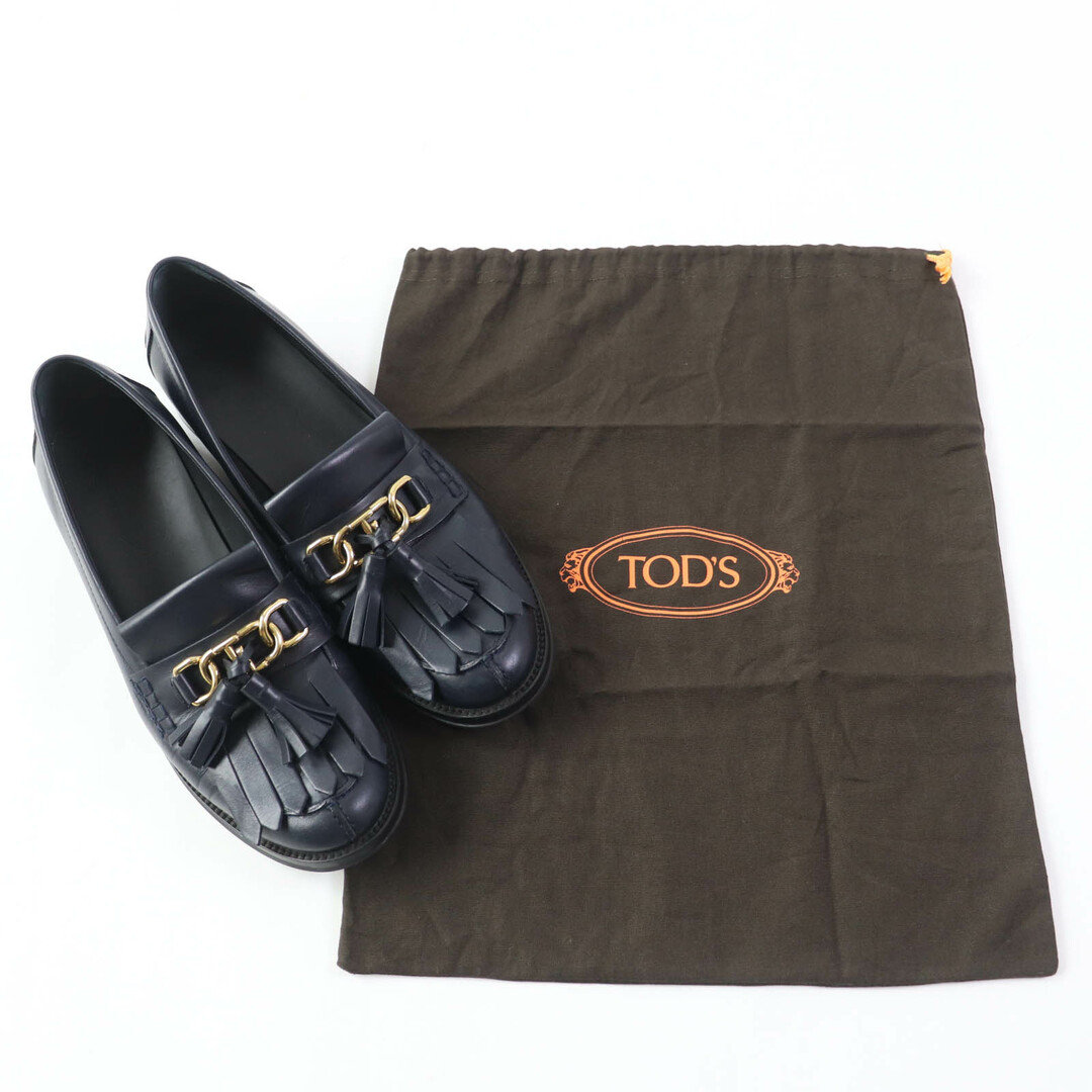 美品◎TOD'S トッズ レザー 金具付き タッセル ローファー 美品◎TOD'S トッズ レザー 金具付き タッセル ローファー