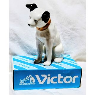 ビクター(Victor)のVictorニッパー犬置物(小型)(陶芸)