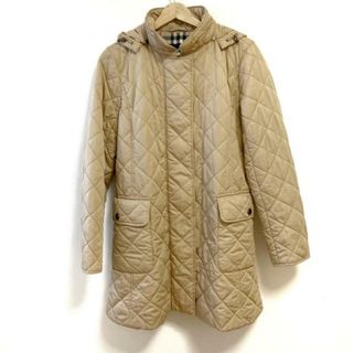 Burberry LONDON(バーバリーロンドン) コート サイズ9 M レディース - ベージュ 長袖/キルティング/中綿/フード着脱可/冬(その他)