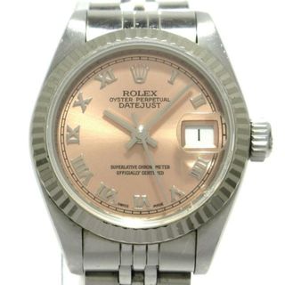 ROLEX(ロレックス) 腕時計 デイトジャスト 69174 レディース SS×K18WG/18コマ/ピンクローマン ピンク