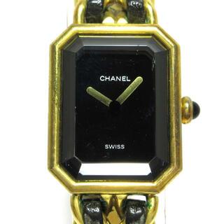シャネル(CHANEL)のCHANEL(シャネル) 腕時計 プルミエール H0001 レディース サイズ:L 黒(腕時計)